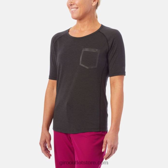 juodas 2H6R917 moterys rizikos marškinėliai Giro