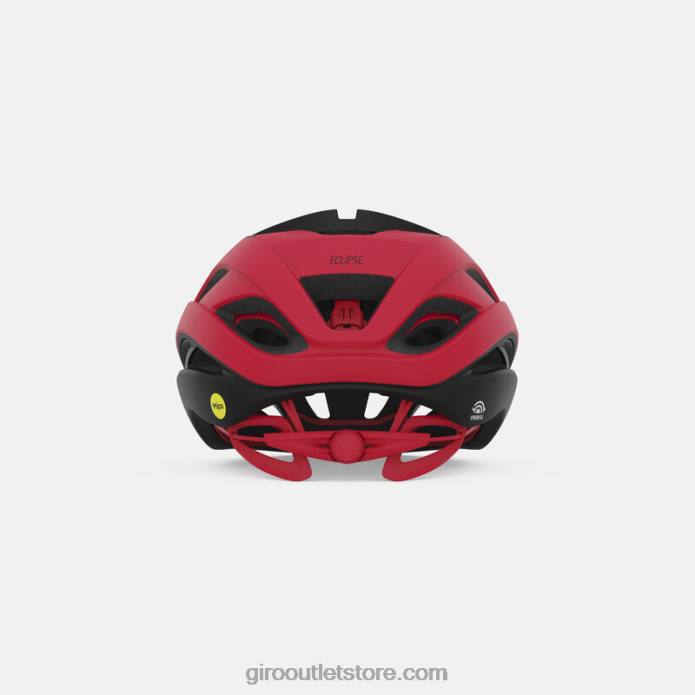 matinė juoda/balta/skaisčiai raudona 2H6R77 unisex Eclipse sferinis šalmas Giro