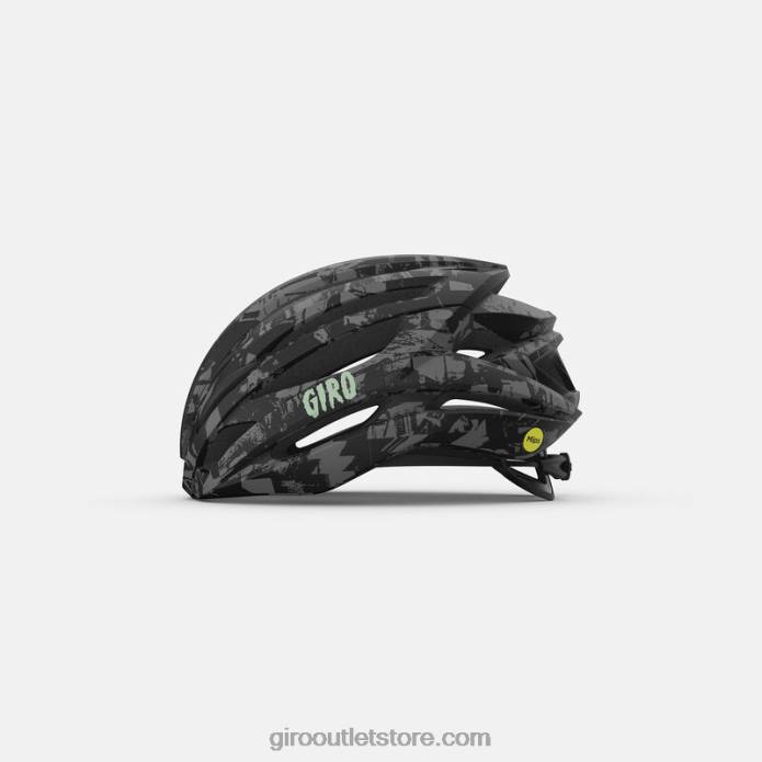 matinis juodas požeminis 2H6R615 unisex sintaksės mips šalmas Giro