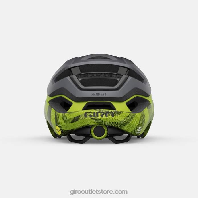 matinis metalinis juodas/ano lime 2H6R587 unisex manifestas sferinis šalmas Giro