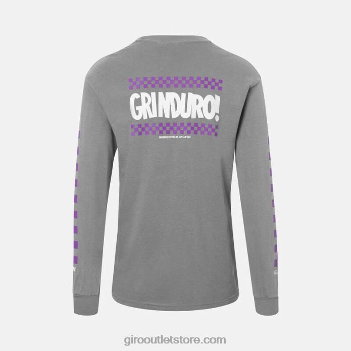 grinduro pilka 2H6R1034 vyrų marškinėliai - ilgomis rankovėmis Giro
