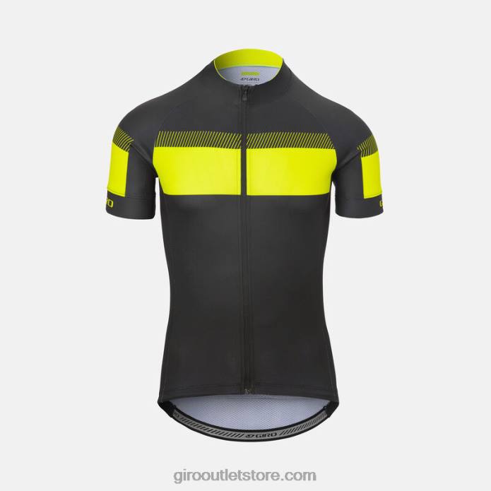 juodas / ryškiai geltonas sprintas 2H6R723 vyrų chrono sportiniai marškinėliai Giro